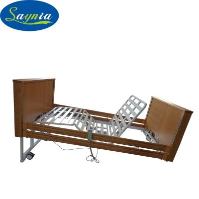 China Smart (height) adjustable lift electric-adjustable-bed with wooden rail for sale