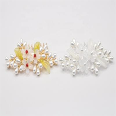 China Hand Made Wedding Decoration RedWillow Hair Accessories Flower Bridal Headwear Hair Comb Accessories for sale