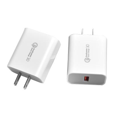 China Wholesale 5V 3A Mobile Phone Charger Adapter 18W USA Plug QC3.0 Plug Travel Portable Mobile Phone Home Fast Usb Wall Chargers for sale