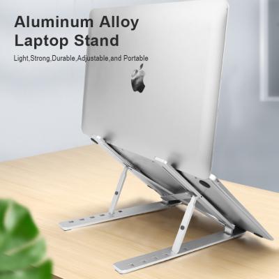 China VCAN Metal Laptop Table Stand Portable Adjustable Aluminum Folding Stand Tablet Bracket Compatible with MacBook Air pro for sale