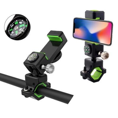 China Amazon Hot Selling Adjustable Cell Phone Holders Frame Bike Motorcycle 360 ​​Rotation With Compass LED Lights Bike Cell Phone Holder for sale