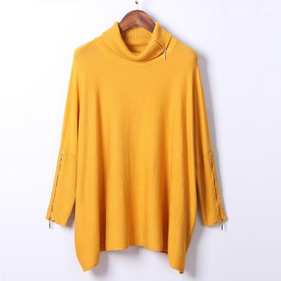 China 2021 Breathable Knitted Solid Color Oversize Women's Loose L-Shaped Christmas Turtle Sweater Sweater for sale