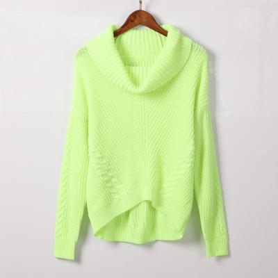 China Anti-wrinkle Women Plus Size Turtleneck Knitted Sweater Loose Long Sleeve Womens Sweater for sale