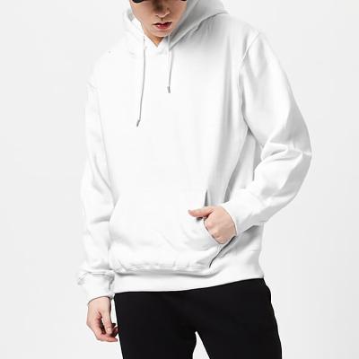 China Viable wholesale custom printed men's hoodies thick logo and loose fleece capucha sudadera solid color pullover sweater for sale