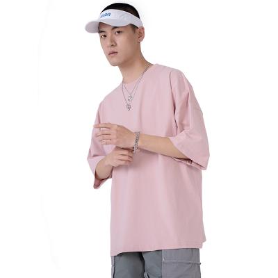 China Customized Viable Loose Drop Shoulder T-shirts 230g Half Sleeve Maglietta Heavy Pure Cotton Men's And Women's T-shirts for sale