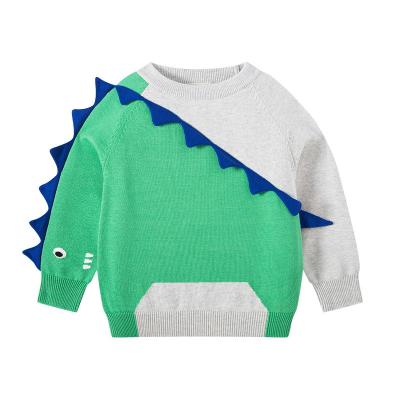 China Wholesale dinosaur anti-shrink stock knitwear boys sweater pullover 2021 autumn winter kids sweaters top kids knit clothes for sale