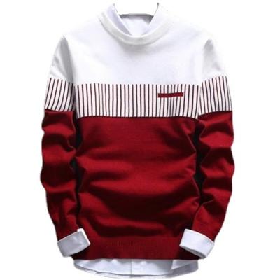 China Autumn New Fashion Striped Thin Spring UG Korean Anti-wrinkle Sweater Men's Trend Round Neck Knit Base Shirt Long Sleeve Sweater for sale