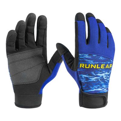 China New Series Fashionable Sailing Gloves Light Wear Resistance Soft Full Finger Water Ski Gloves For Kayaking Fishing Pleasure for sale