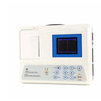 China Plastic Digital 3 Channel ECG Machine Portable Electrocardiograph Cardiograph With Interpretation for sale