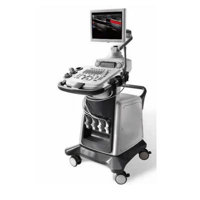 China Cart Type Plastic Medical Professional Color Doppler Ultrasound Machine Cardiovascular Price for sale