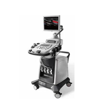 China Plastic Mobile Medical Ultrasound Machine Trolley Color Doppler Ultrasound Basic Level Scanner for sale