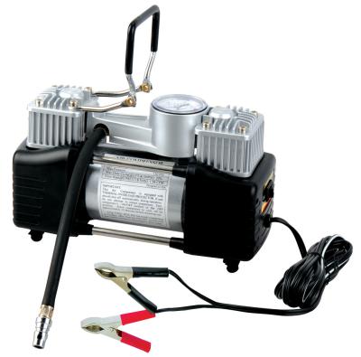 China Two Cylinder Heavy Duty Metal Air Compressor For Car Tire Inflation for sale