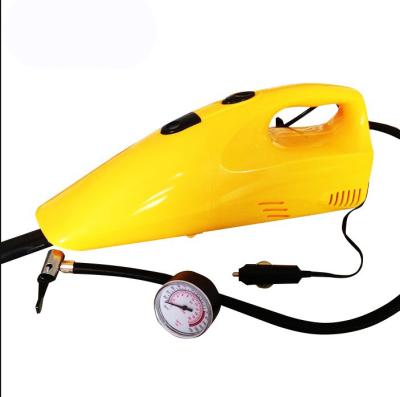 China Yellow Handheld Car Vacuum Cleaner With Compressor Function 12v Car Vacuum Cleaner for sale