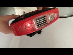 Car Fan Heater Plastic Red And Black 150w Cigarette Lighter With Led Light 127