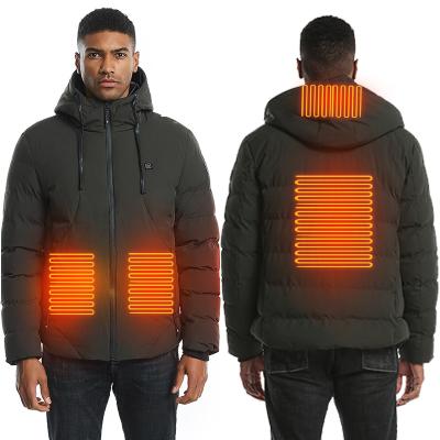 China OEM QUICK DRY Heated Electric Thermal Jacket 5V USB Heater Shirt Hooded Coat Hunting Warm Vest Winter Ski Fishing Camp for sale