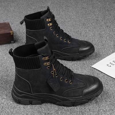 China Breathable High Cut Black Safety Boots Work Steel Toe Boots Wholesale for sale