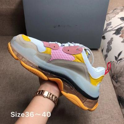 China CUSHIONING new design fashion trend hot sale balancia triple s shoes high quality men balanciaga genuine leather sneaker for sale