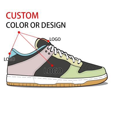 China Fashion Trend 1:1 Skateboard Shoes Solid Color LowTop Custom Sneakers Sports SB Casual White Wild Couples Shoes Fashion Trend Custom Shoes for sale