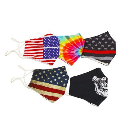 China Custom Print 100%cotton Wholese Outdoor Bandanas Face Cover 3 Layers Half Face Soft Security Blanket for sale