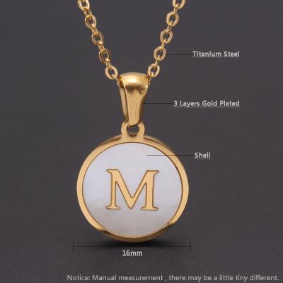 China GE092102 Fashion Women's Letter Necklace Stainless Steel Custom 26 Pendant Necklace Initial Necklace Jewelry For Girls for sale