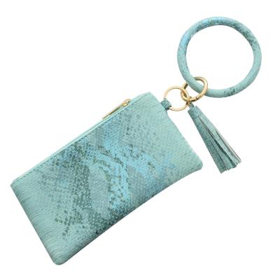 China New Mobile Small Lady Anti-theft Waterproof Leather Anti-theft Wallet Card Key Chain Wallet for sale