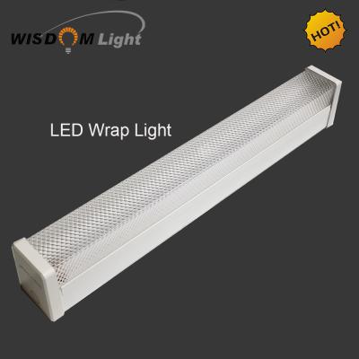 China Outdoor Mounted Linkable LED Shop Wrap Lights 4ft 40W Flushmount LED, Flush Ceiling Mount Commercial Led Linear Wrap Light Around for sale