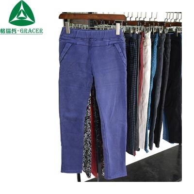 China Stretch Legging Origin Used Clothes Winter Leggings Second Hand Clothes In Shenzhen for sale