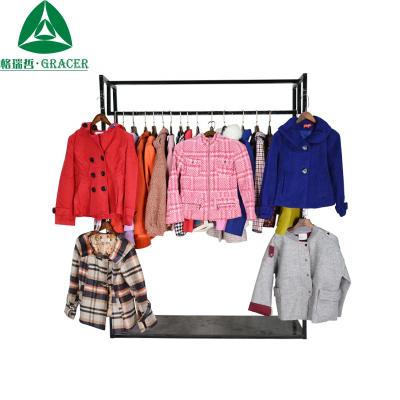 China Women coat/coats in worsted Australia used clothing supplier second hand clothes for Africa for sale