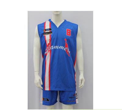 China Soft Youth Basketball Uniforms , Mesh Reversible Basketball Jersey With Numbers for sale