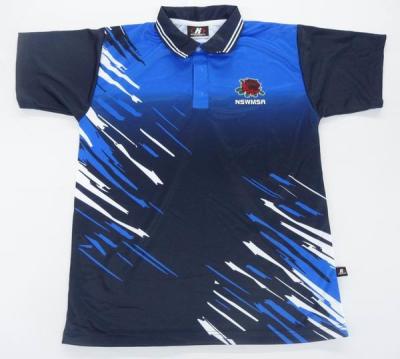 China Anti Pilling Blue Cricket Jersey , Cricket Team Uniforms Quick Dry Eco - Friendly for sale