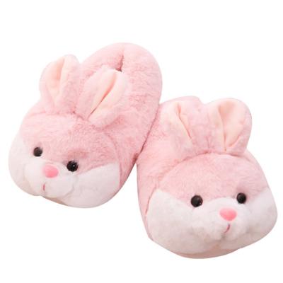 China Fashion Trend High Quality Women's Bunny Fuzzy Shoes Warm Animal Rabbit Cute Plush Slippers for sale