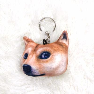 China Custom Animal Soft Cartoon Plush Dog Ornament Gift Promotion Ornament Key Chain for sale