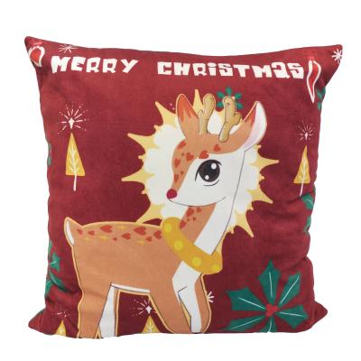 China Custom Massage Merry Christmas Printer Block Bearing Cushion /Decorative Pillow Cover or Cushion for sale