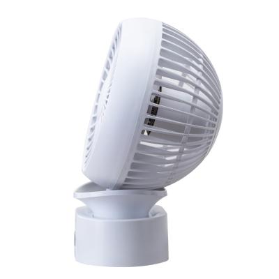 China Desktop Professional White Rechargeable Home Mini Fan Summer Three Wind Speed ​​Circulation Table Fan for sale