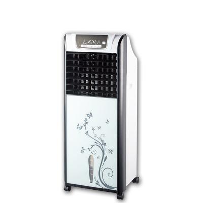 China Hotel Tempered Glass Luxury Water Air Cooler Air Cooling Evaporative Fan For Middle East for sale