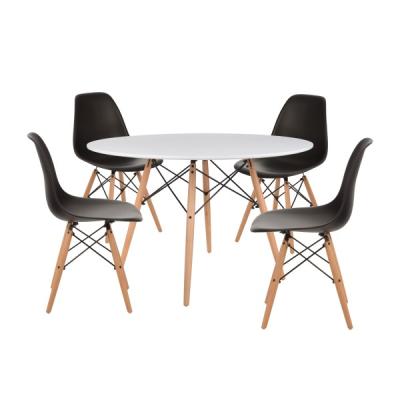 China Modern Design Comfortable Hot Selling MDF Cheap Dining Table And 4 Chair Set For Restaurant Hotel Office Using Table And Chair Sets for sale