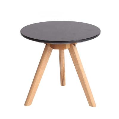 China Hot Selling Solid Wood Style Modern MDF Top Wooden Cafe Round Tables With Beech Leg Living Room Tables for sale