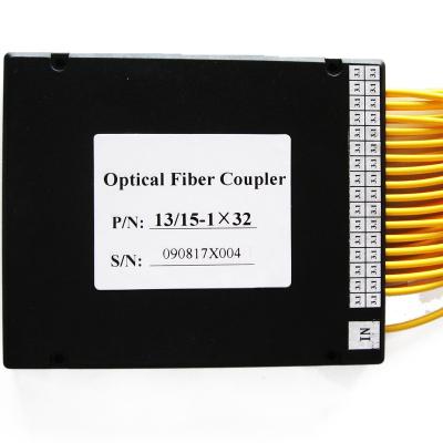 China FTTH FTTB FTTC Splitter FBT 1x32 Coupler 1310nm 1490nm 1550nm Single Triple Optic Fiber Window With FC SC Connector for sale