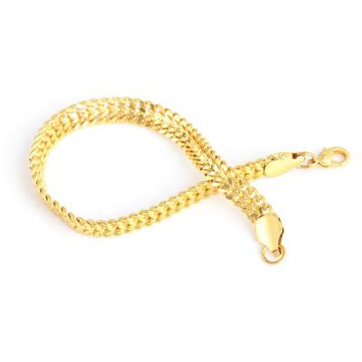 China Punk 7MM Double Strand Bangle Stainless Steel Wide Chain Bracelets With Charms for sale