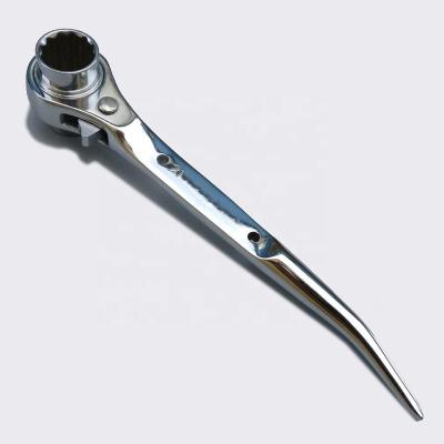 China 17*18*19*21*23*24*26*27mm Bolt and Nut Bend Fastener Handled RAT-TAIL Ratchet Wrench/Wrench Hot Sale In Japan for sale