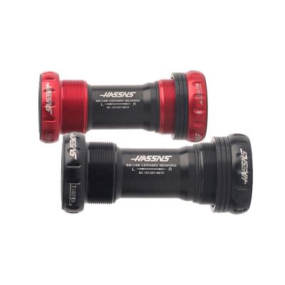 China hot 2021 mountain bikes mtb mountain ceramic hollowtech bicycle BB68-73mm 24mm bearing bottom bracket HASSNS for shimano for sale