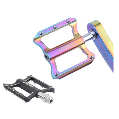 China 2021 new lighter weight Hassns aluminum alloy anode mtb mountain bike bicycle cycling flat plate pedals for sale