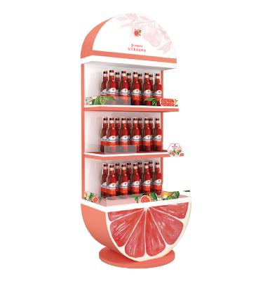 China Graphic Design Acrylic Plexiglass Customized Hang Down Structure Wine Liquor Shelf Display Floor Stand for sale