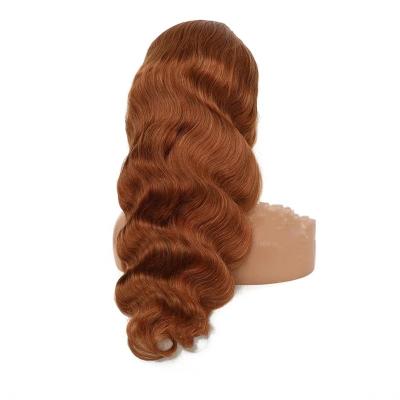 China Factory Wholesale Brazilian 18# Chestnut Pure Natural Hair Brown Original Remy Hair Lace Front Wigs Body Wave Remy Hair for sale