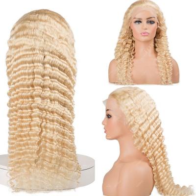 China HA Wigs Wholesale Pure Natural 613 Hair High Quality 100% Deep Wave Lace Front Wig Original Brazilian Human Hair Wig for sale