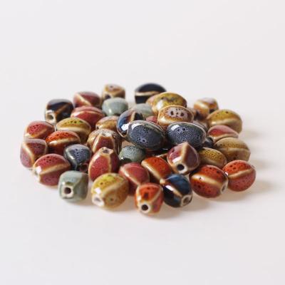 China Ceramic Beads 12x10mm Flower To Glaze Colorful Melon Shape Bead DIY Beaded Jewelry Bracelet Necklace Accessory MISSXIANG C2004034 for sale