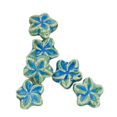 China Jewelry Making 29mm Flowers Ceramic Spacer Beads DIY Beads 3mm Hole Porcelain Loose Beads For Bracelet Necklace Pendant Jewelry Making for sale