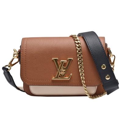 China Saco macio Grained Brown de Monogram Bag LV Lockme do desenhista da pele de bezerro à venda