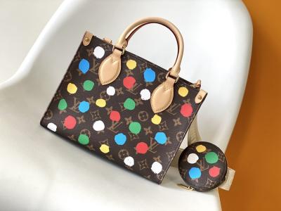 China LV X Yayoi Preloved Branded Bag Kusama OnTheGoMM Monogram Multicolor for sale