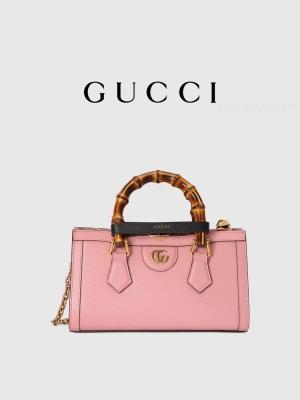 China OEM de cuero rosado del GG Gucci Diana Bamboo Bag Handbag en venta